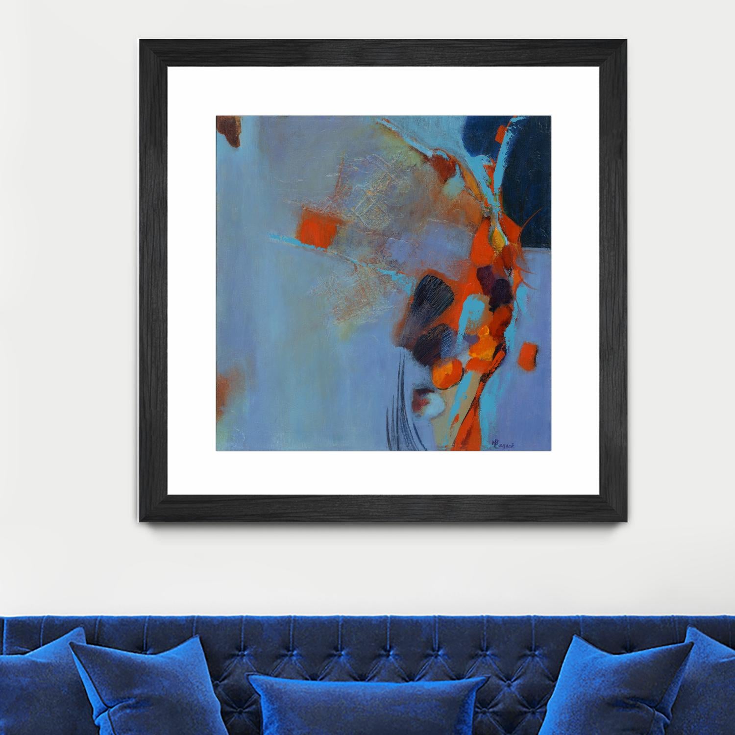 Pas De Mot by Huguette Lagacé on GIANT ART - orange abstract