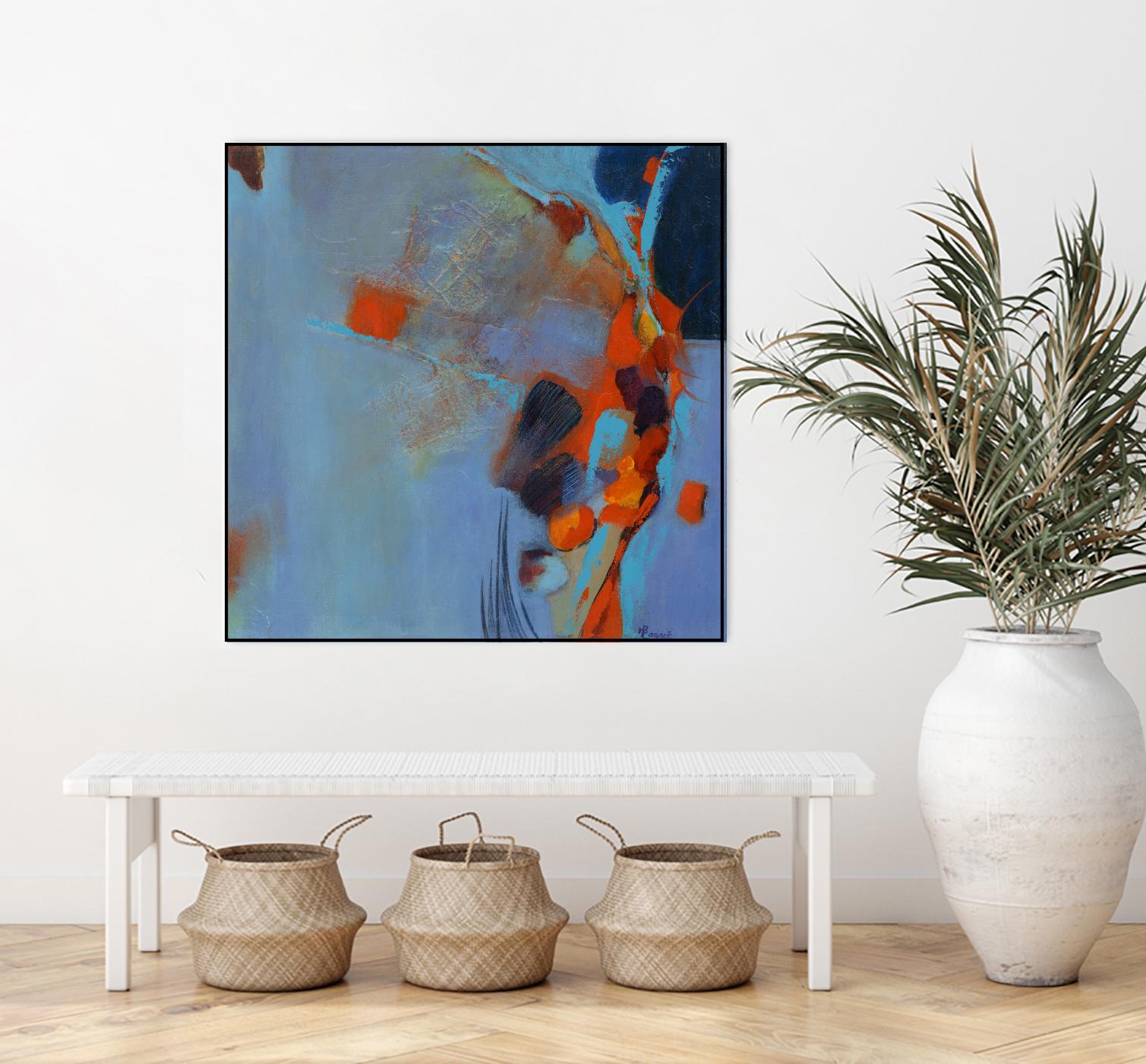 Pas De Mot by Huguette Lagacé on GIANT ART - orange abstract