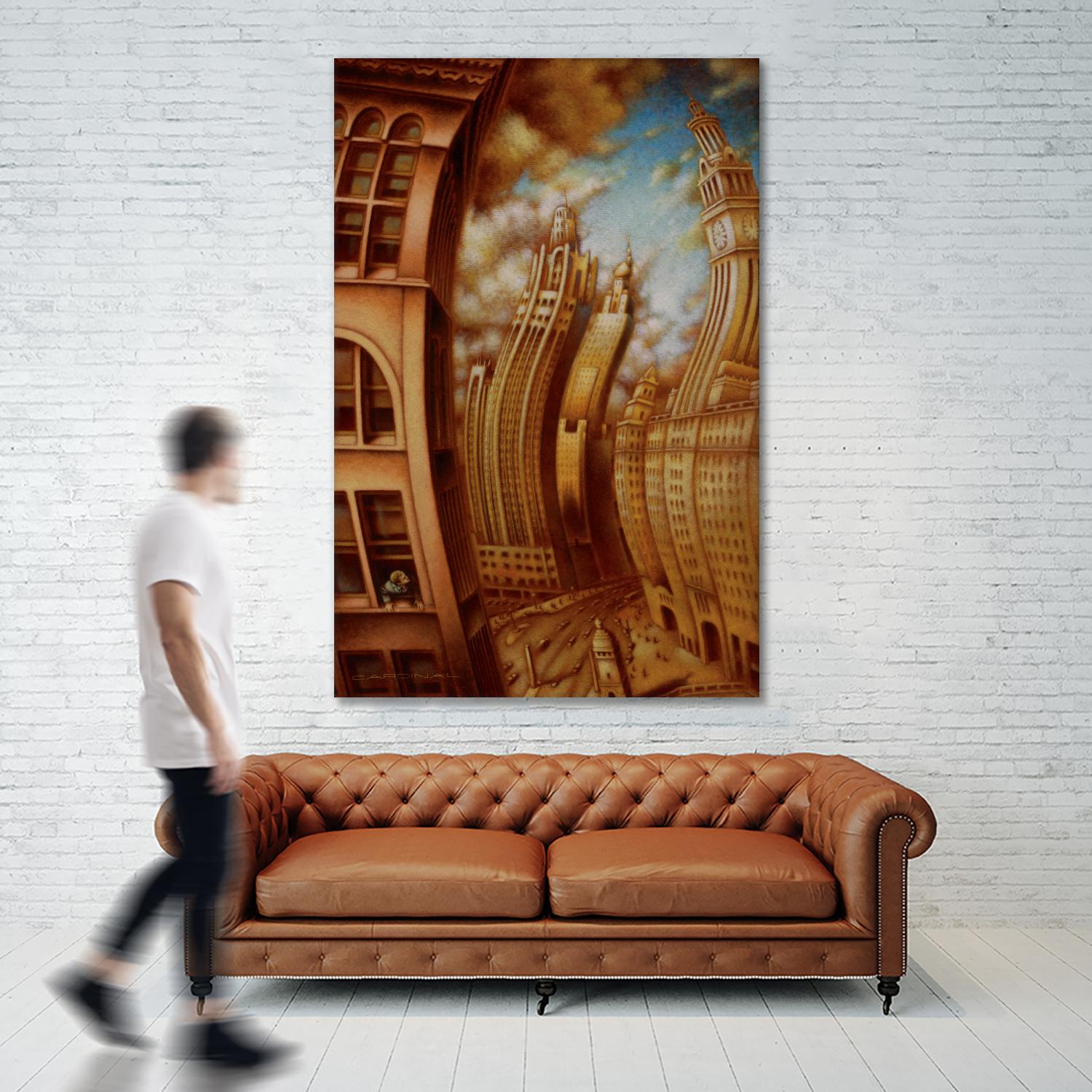 Les ondes seismiques by Alain Cardinal on GIANT ART - gold architecture gratte ciel