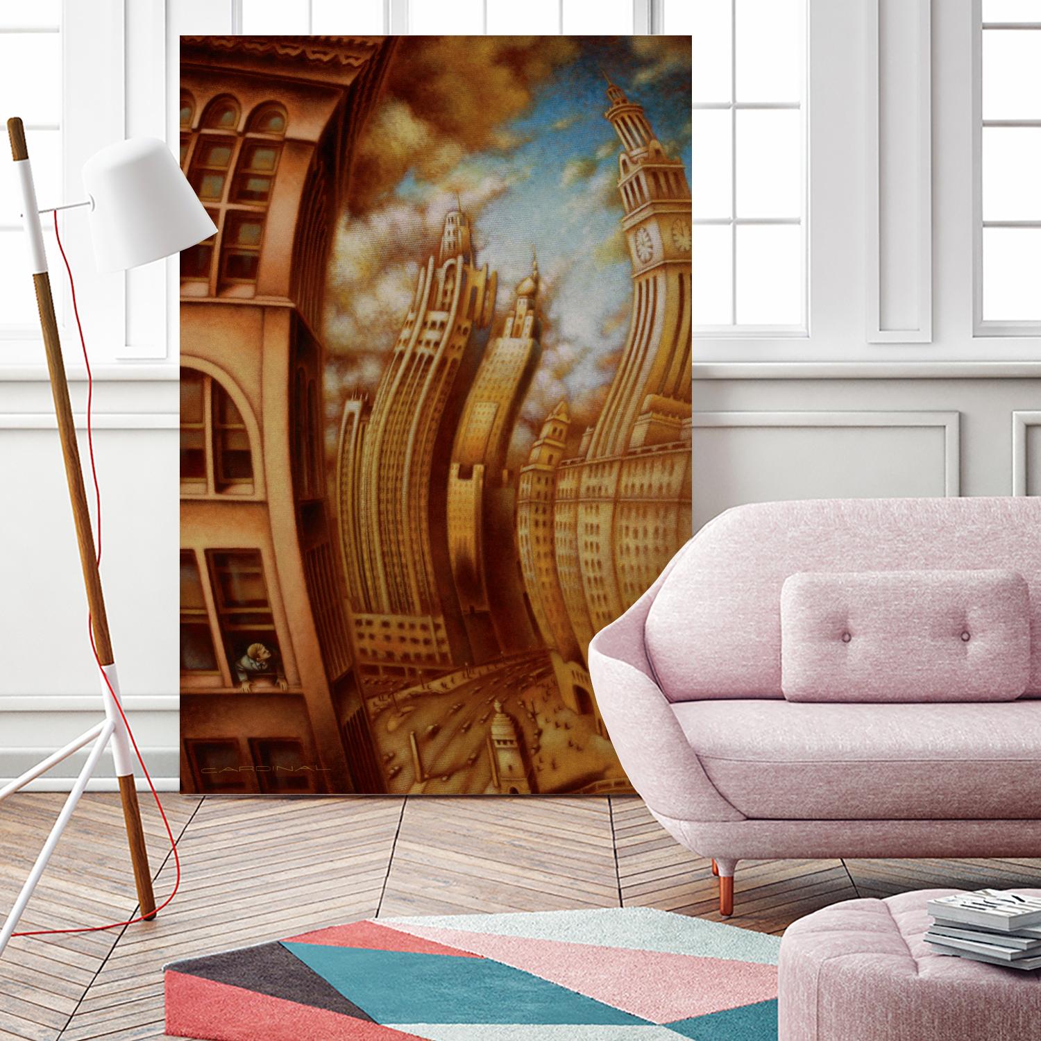 Les ondes seismiques by Alain Cardinal on GIANT ART - gold architecture gratte ciel