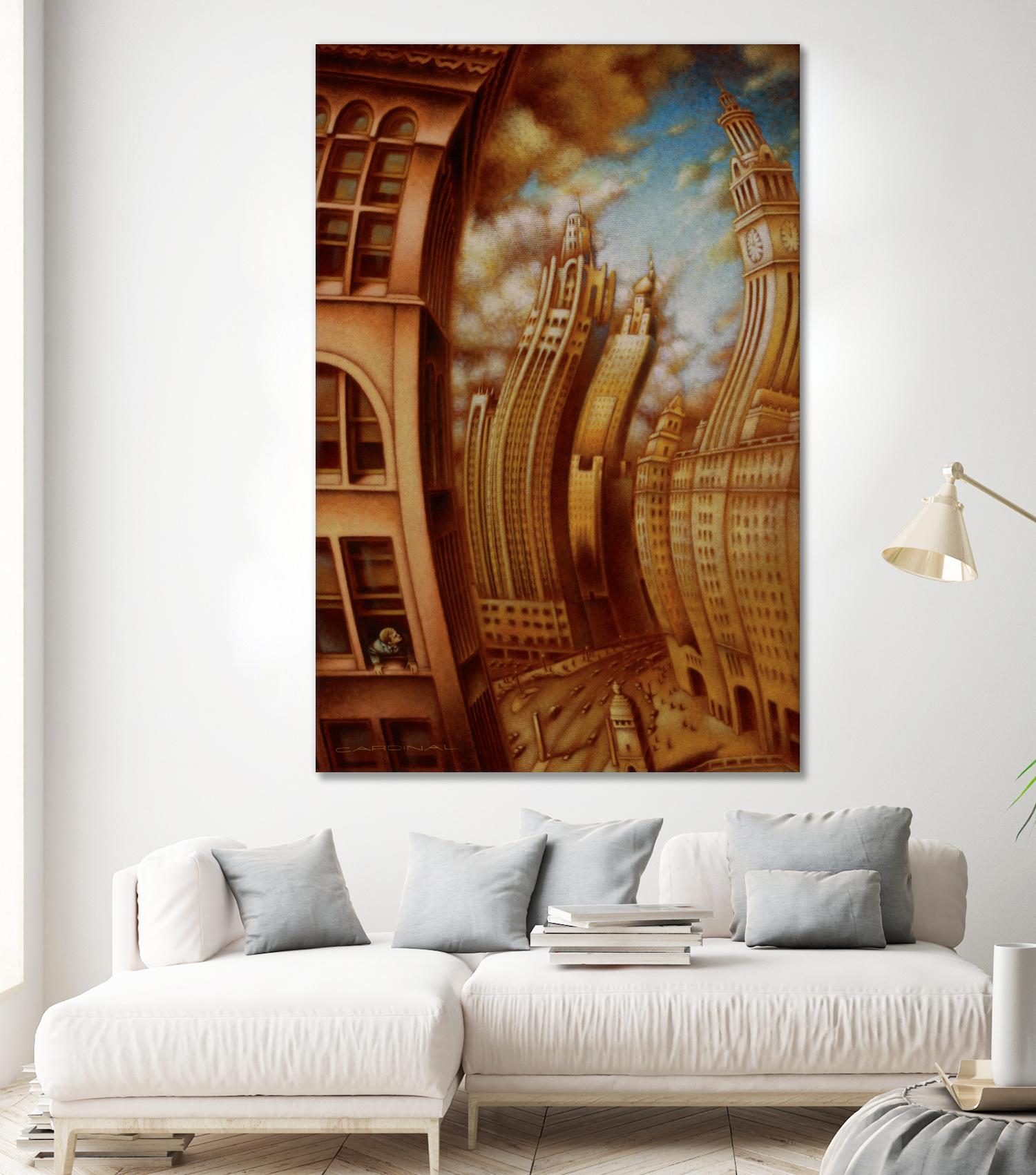 Les ondes seismiques by Alain Cardinal on GIANT ART - gold architecture gratte ciel