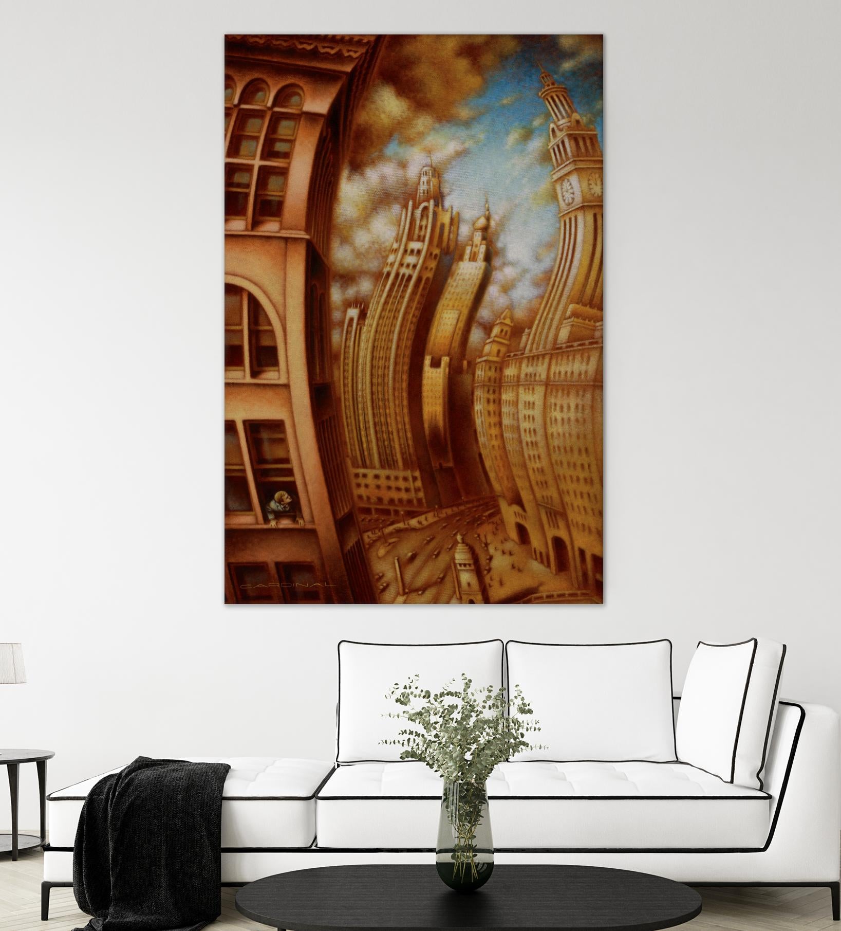 Les ondes seismiques by Alain Cardinal on GIANT ART - gold architecture gratte ciel