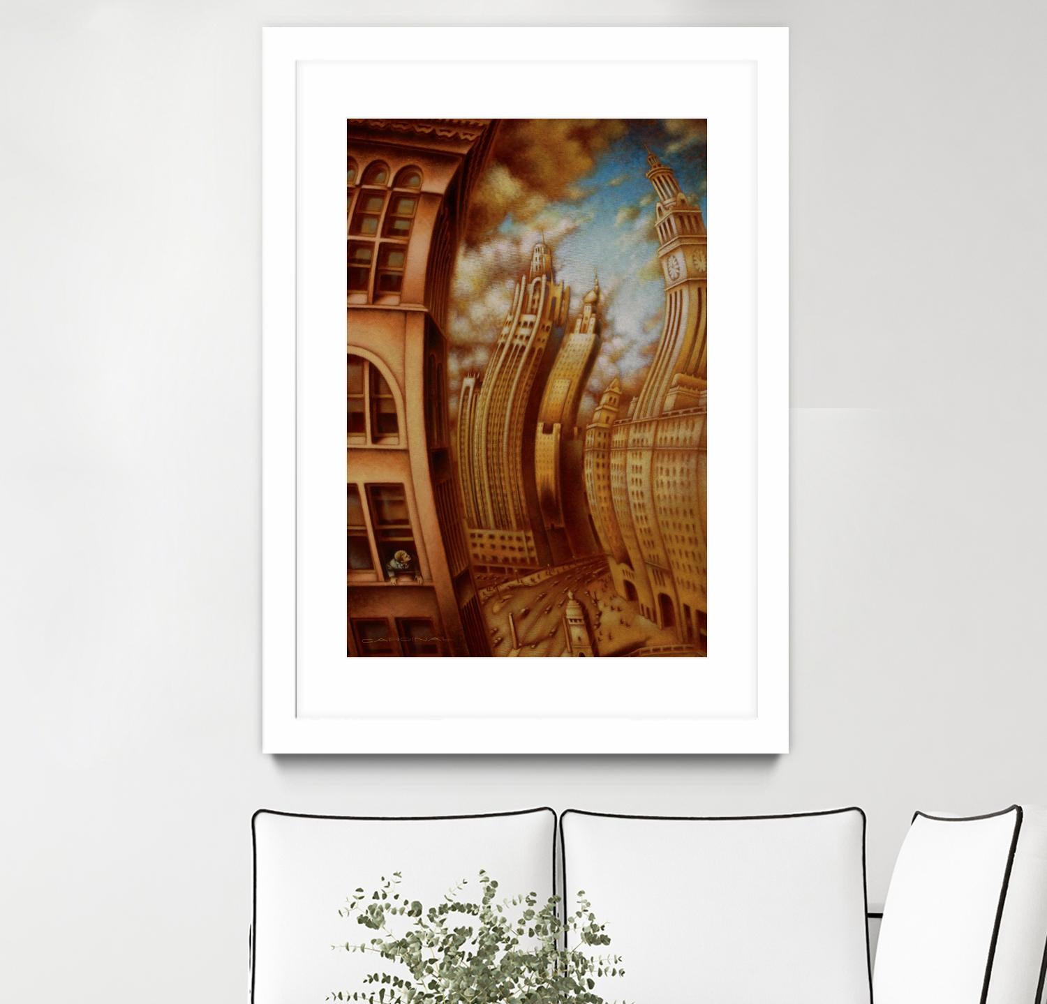 Les ondes seismiques by Alain Cardinal on GIANT ART - gold architecture gratte ciel