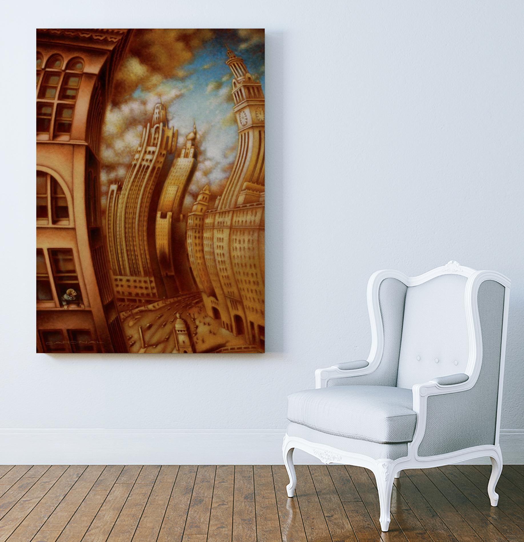 Les ondes seismiques by Alain Cardinal on GIANT ART - gold architecture gratte ciel