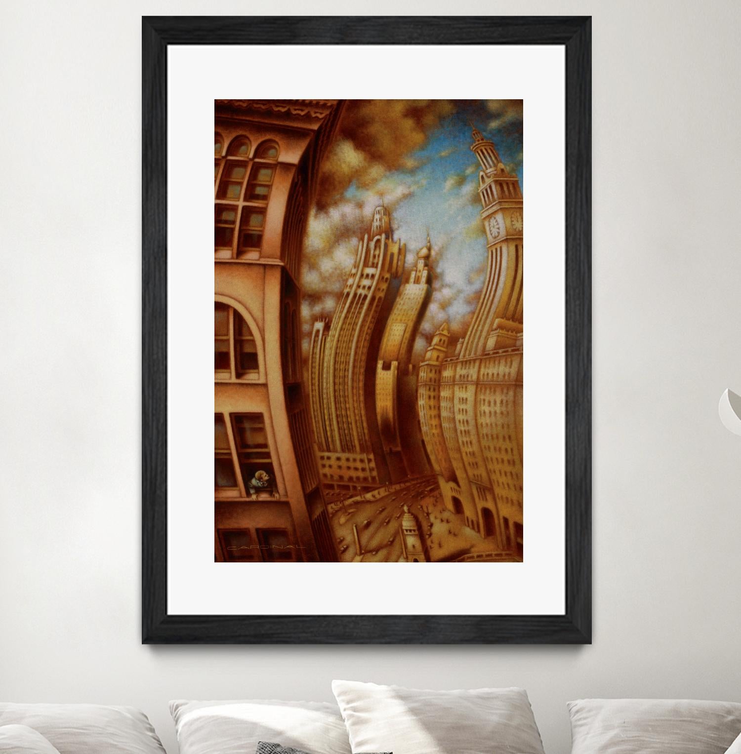 Les ondes seismiques by Alain Cardinal on GIANT ART - gold architecture gratte ciel