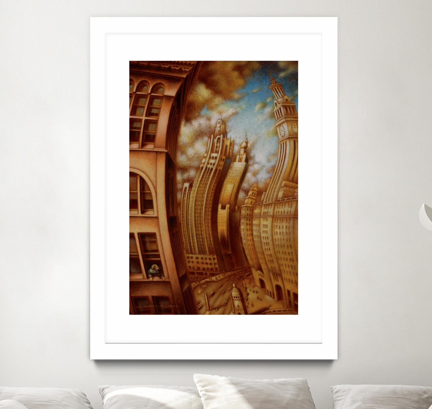 Les ondes seismiques by Alain Cardinal on GIANT ART - gold architecture gratte ciel