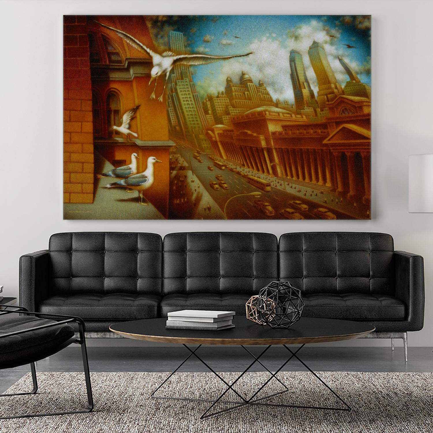 La nouvelle Samarkand by Alain Cardinal on GIANT ART - gold animal mouettes