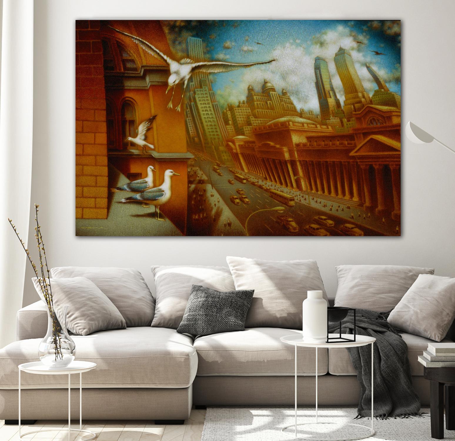 La nouvelle Samarkand by Alain Cardinal on GIANT ART - gold animal mouettes