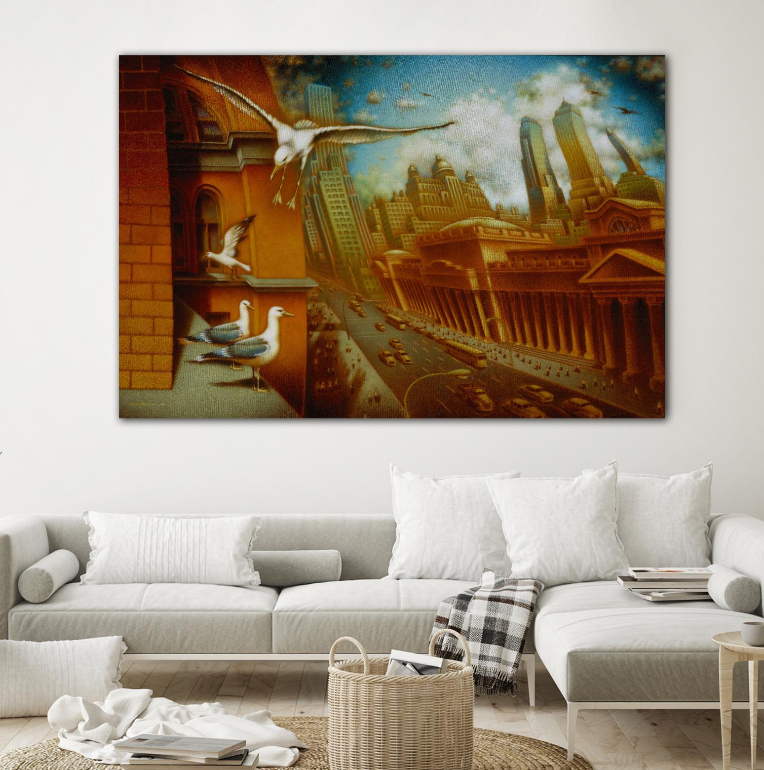 La nouvelle Samarkand by Alain Cardinal on GIANT ART - gold animal mouettes