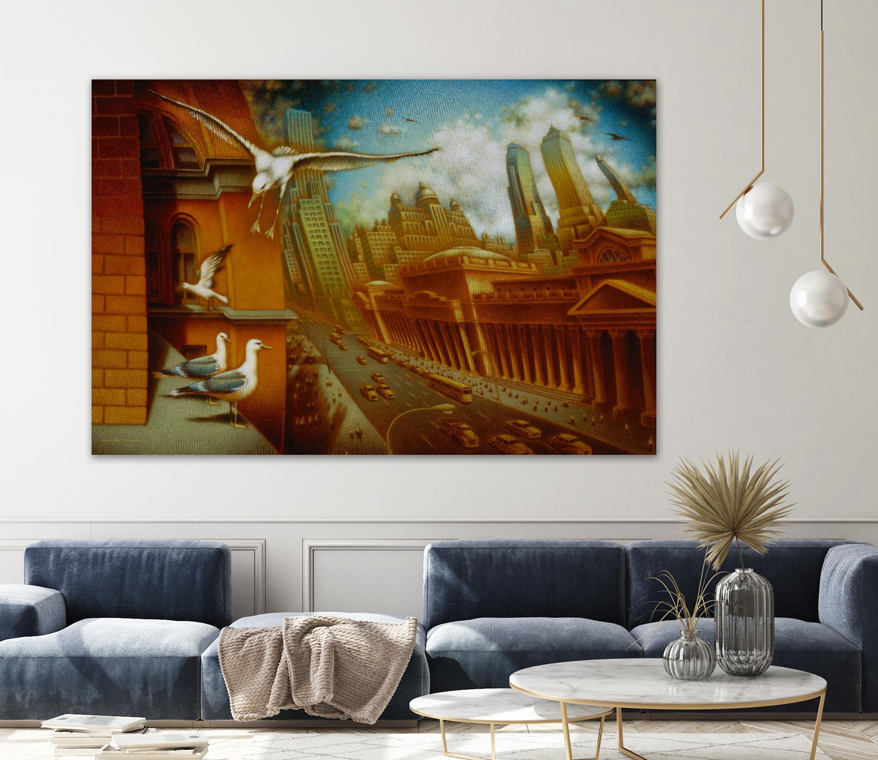 La nouvelle Samarkand by Alain Cardinal on GIANT ART - gold animal mouettes