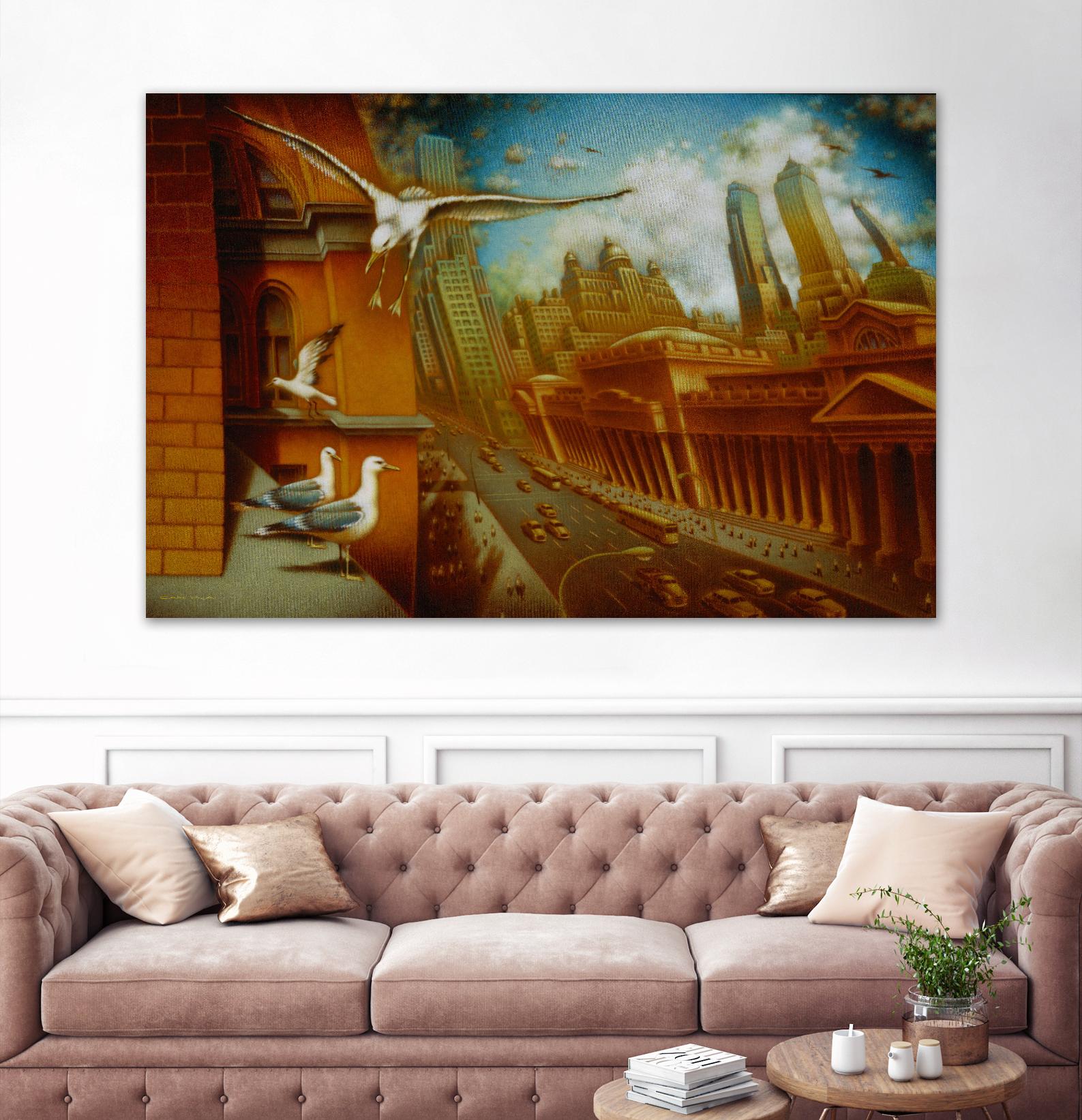 La nouvelle Samarkand by Alain Cardinal on GIANT ART - gold animal mouettes