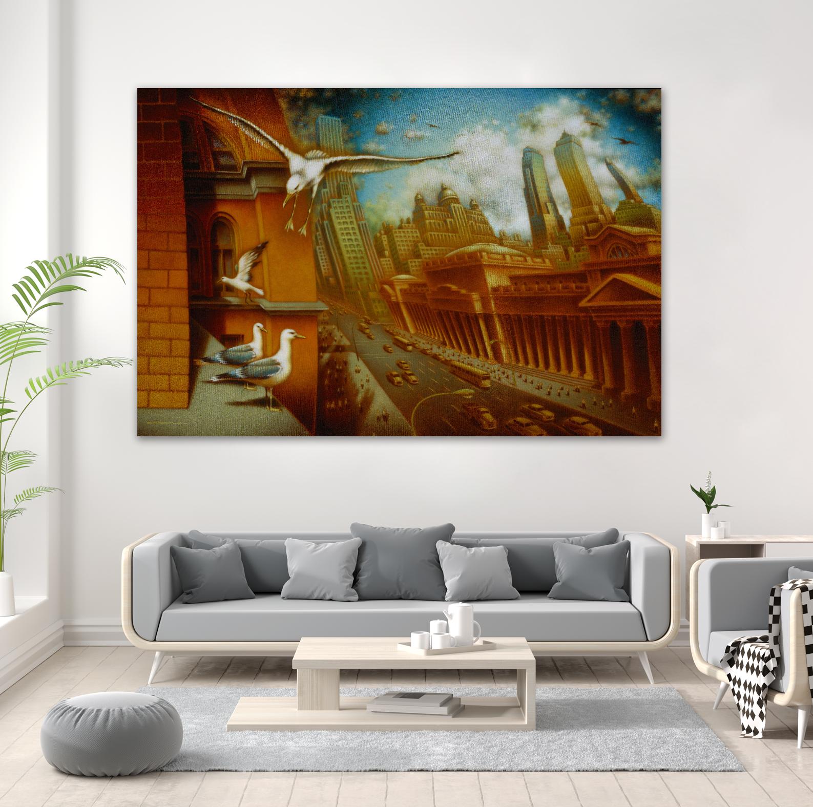 La nouvelle Samarkand by Alain Cardinal on GIANT ART - gold animal mouettes