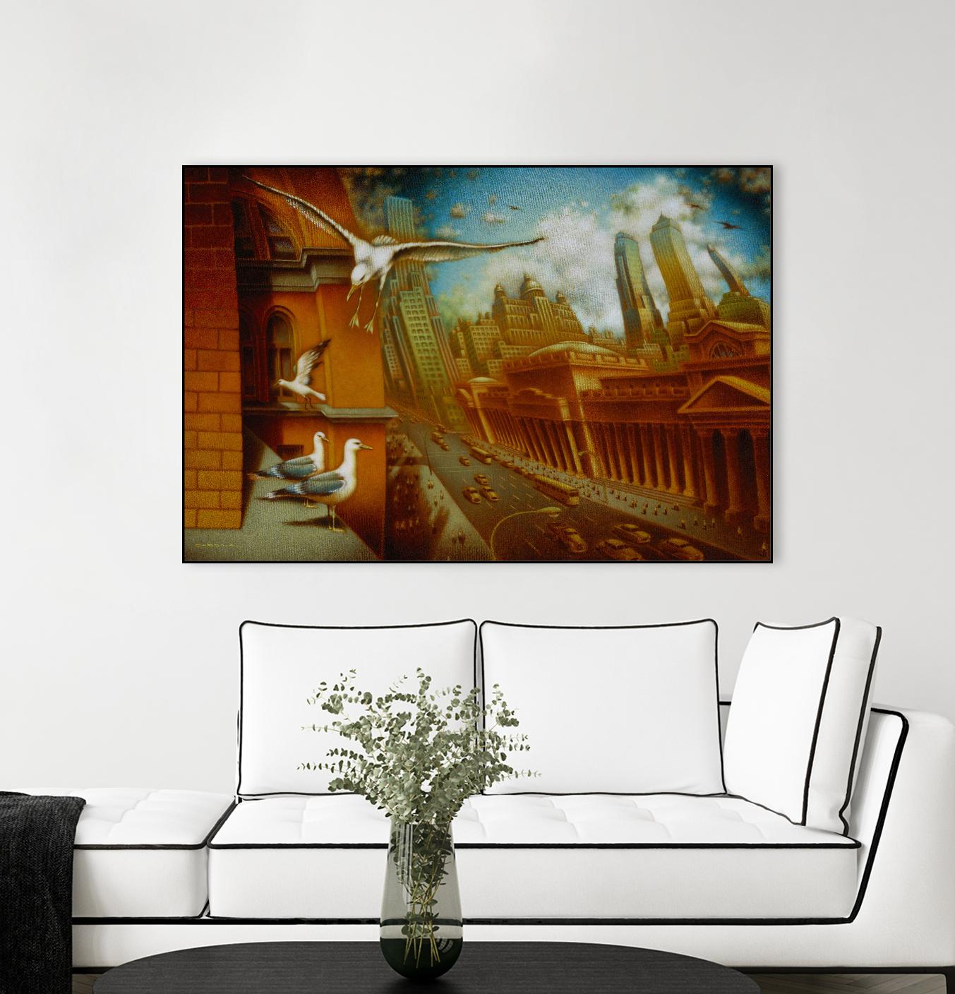 La nouvelle Samarkand by Alain Cardinal on GIANT ART - gold animal mouettes