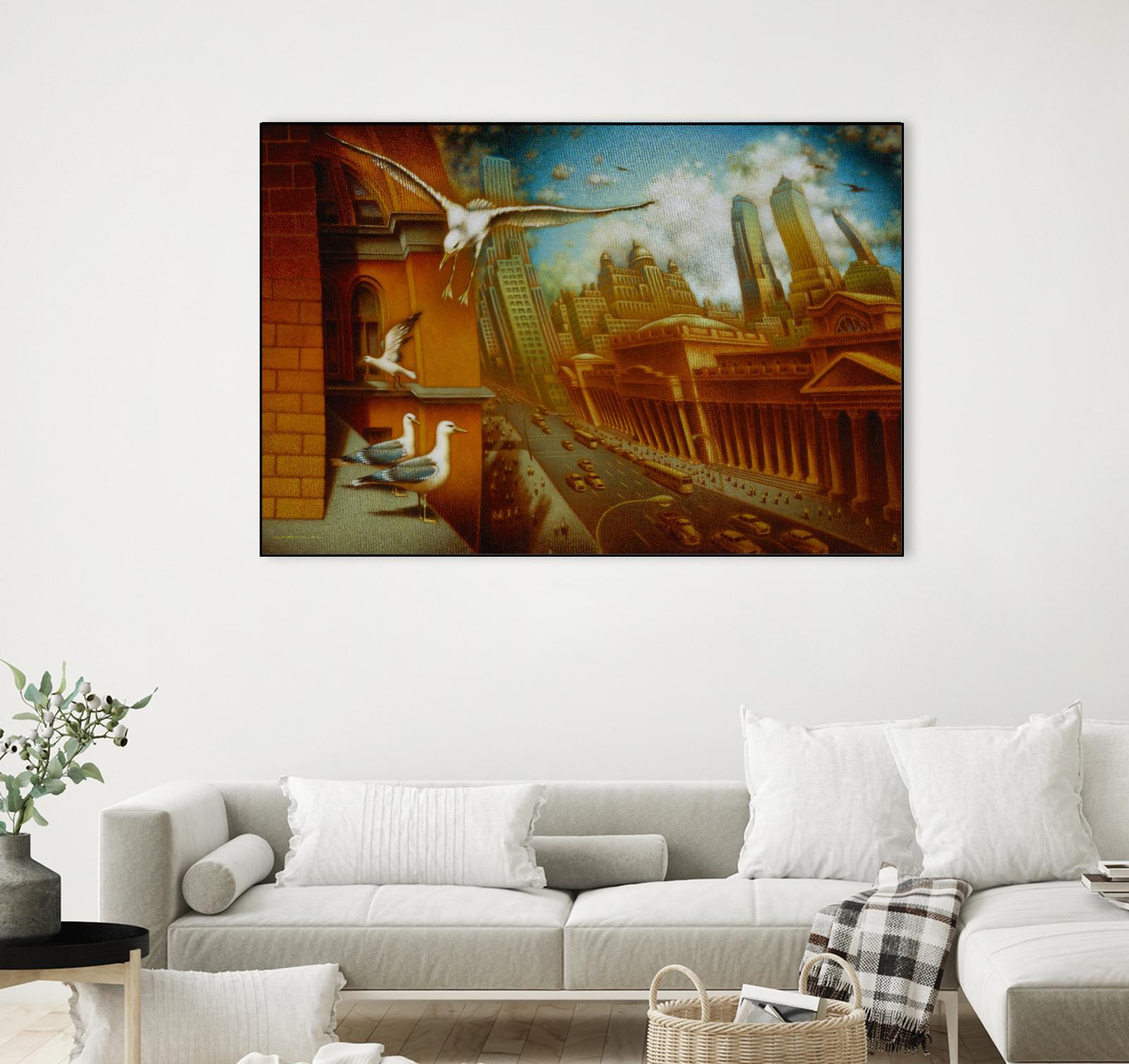 La nouvelle Samarkand by Alain Cardinal on GIANT ART - gold animal mouettes