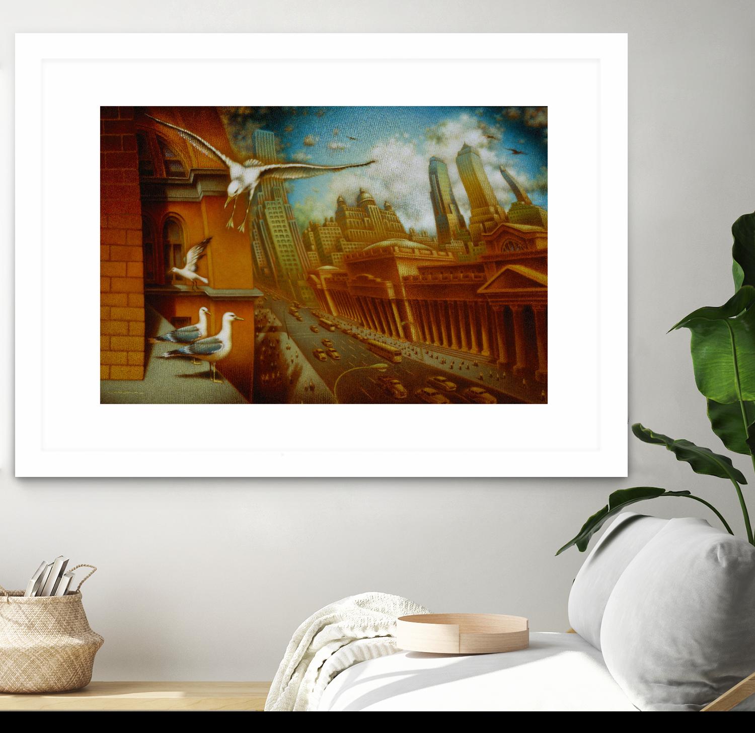 La nouvelle Samarkand by Alain Cardinal on GIANT ART - gold animal mouettes