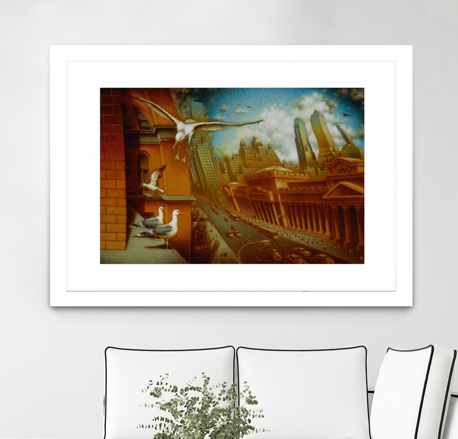 La nouvelle Samarkand by Alain Cardinal on GIANT ART - gold animal mouettes