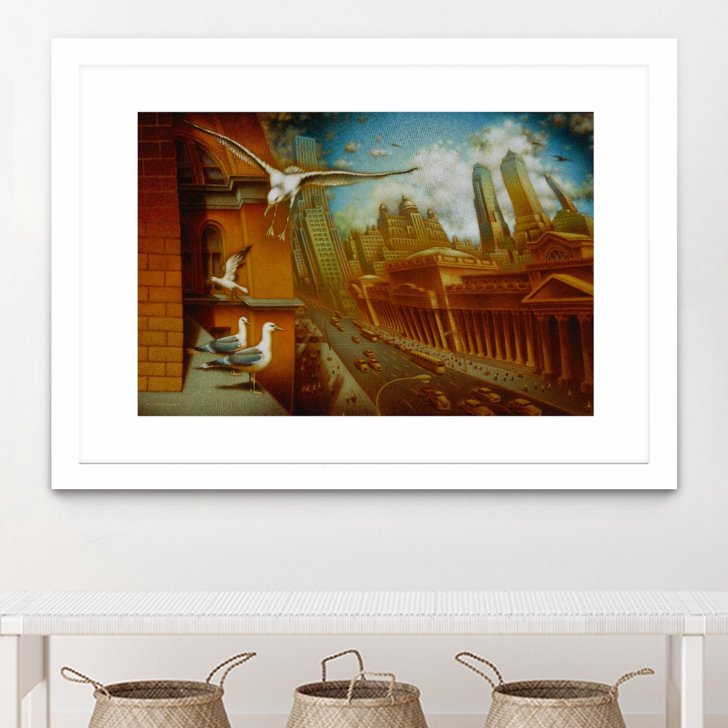 La nouvelle Samarkand by Alain Cardinal on GIANT ART - gold animal mouettes