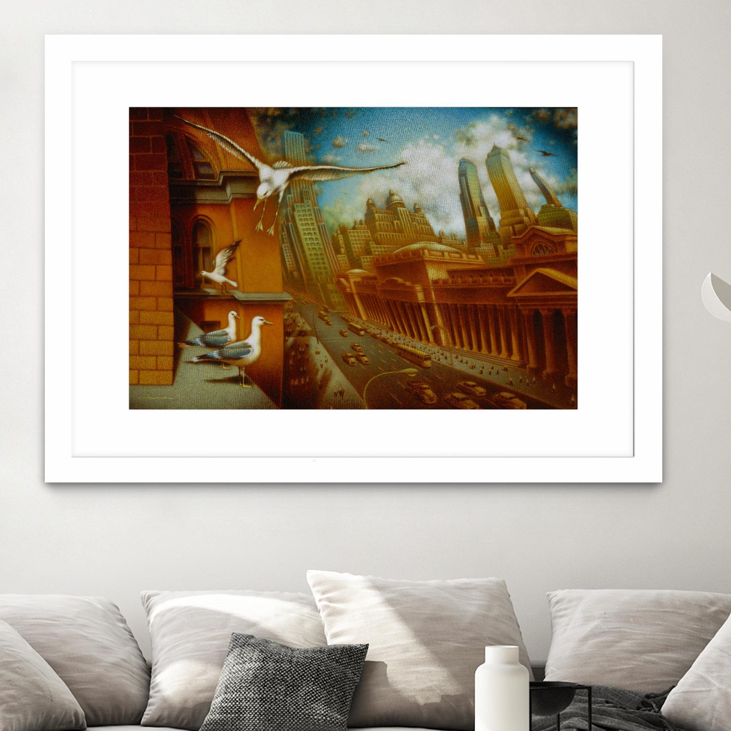 La nouvelle Samarkand by Alain Cardinal on GIANT ART - gold animal mouettes