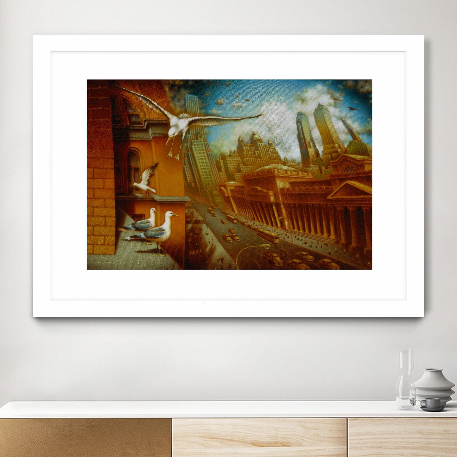 La nouvelle Samarkand by Alain Cardinal on GIANT ART - gold animal mouettes