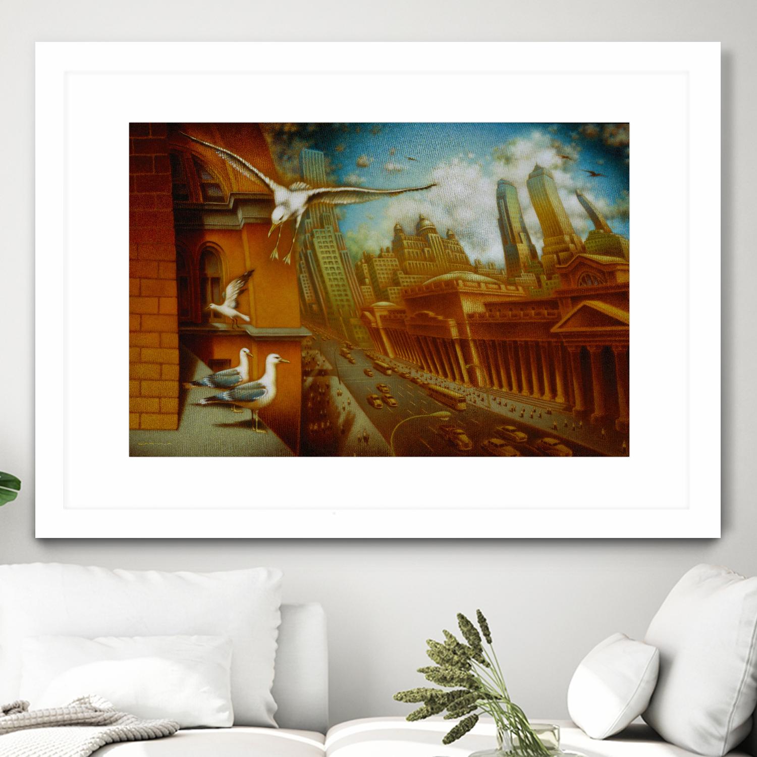 La nouvelle Samarkand by Alain Cardinal on GIANT ART - gold animal mouettes