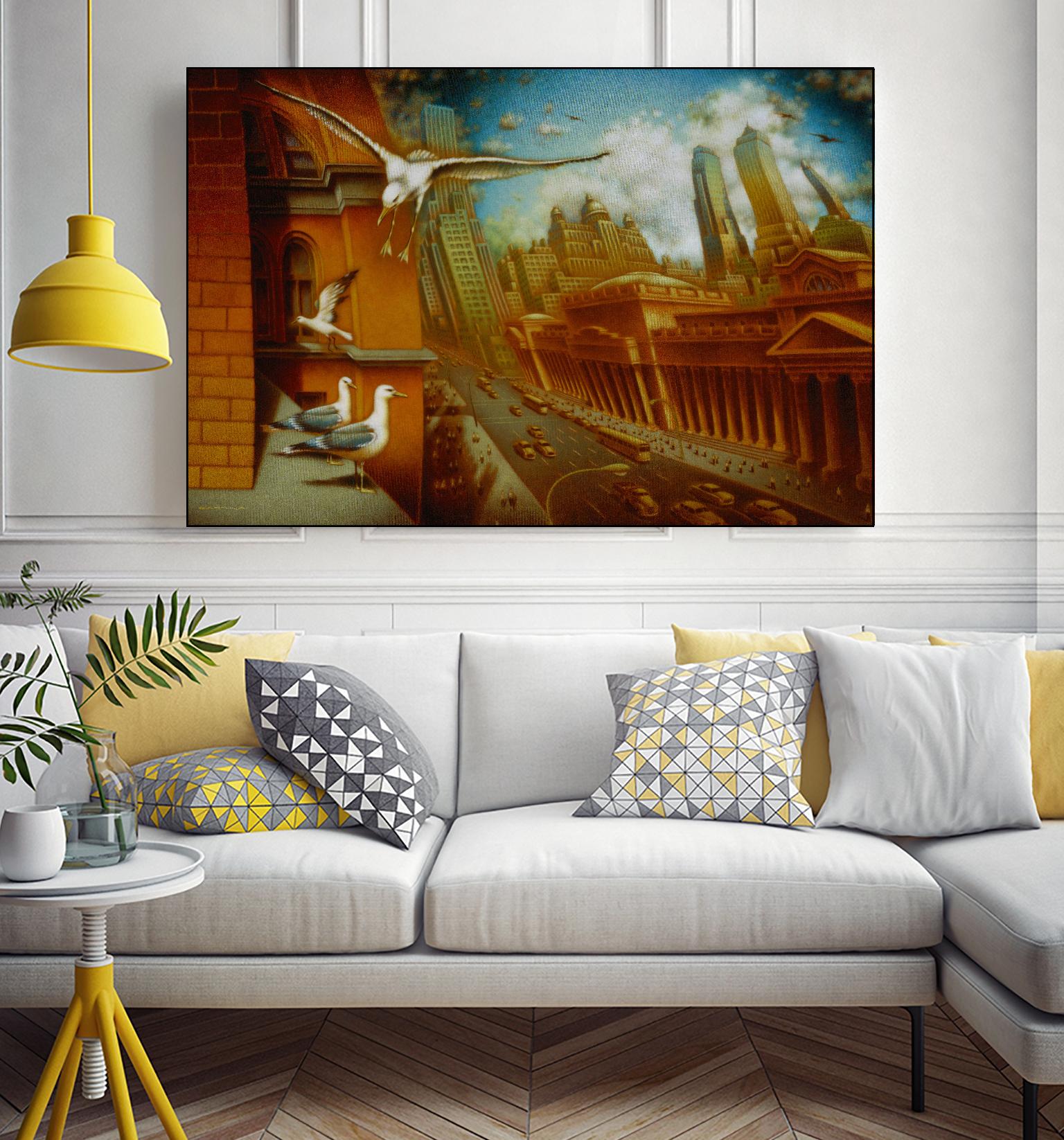 La nouvelle Samarkand by Alain Cardinal on GIANT ART - gold animal mouettes