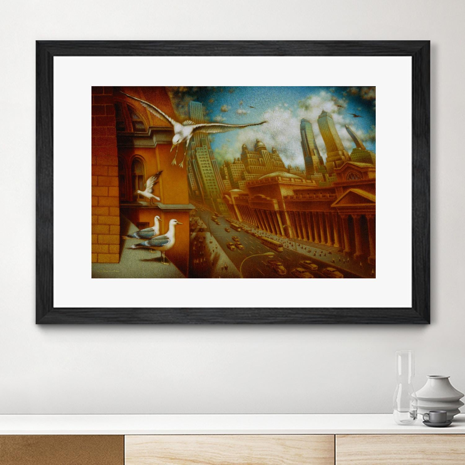 La nouvelle Samarkand by Alain Cardinal on GIANT ART - gold animal mouettes