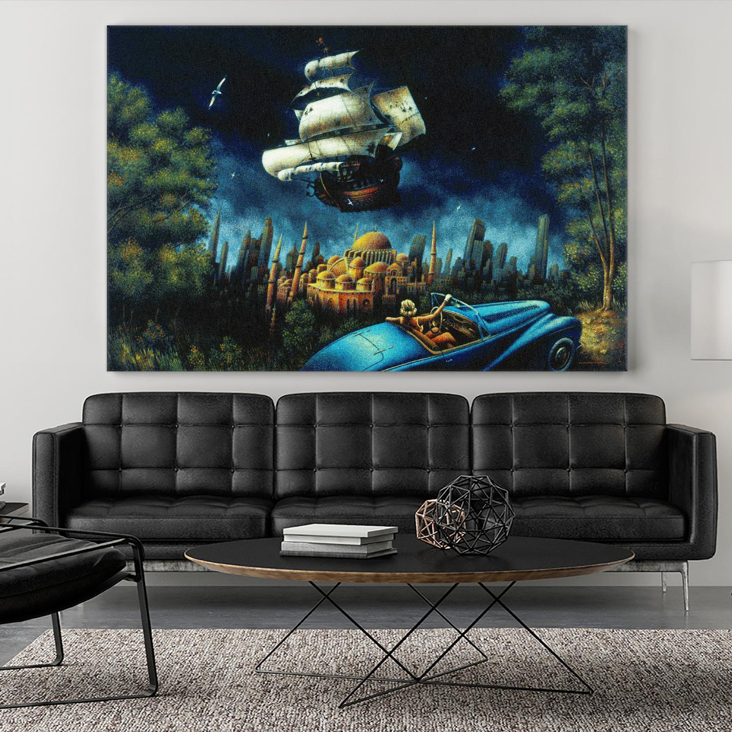 L'illusion du Mirage by Alain Cardinal on GIANT ART - beige figurative palace