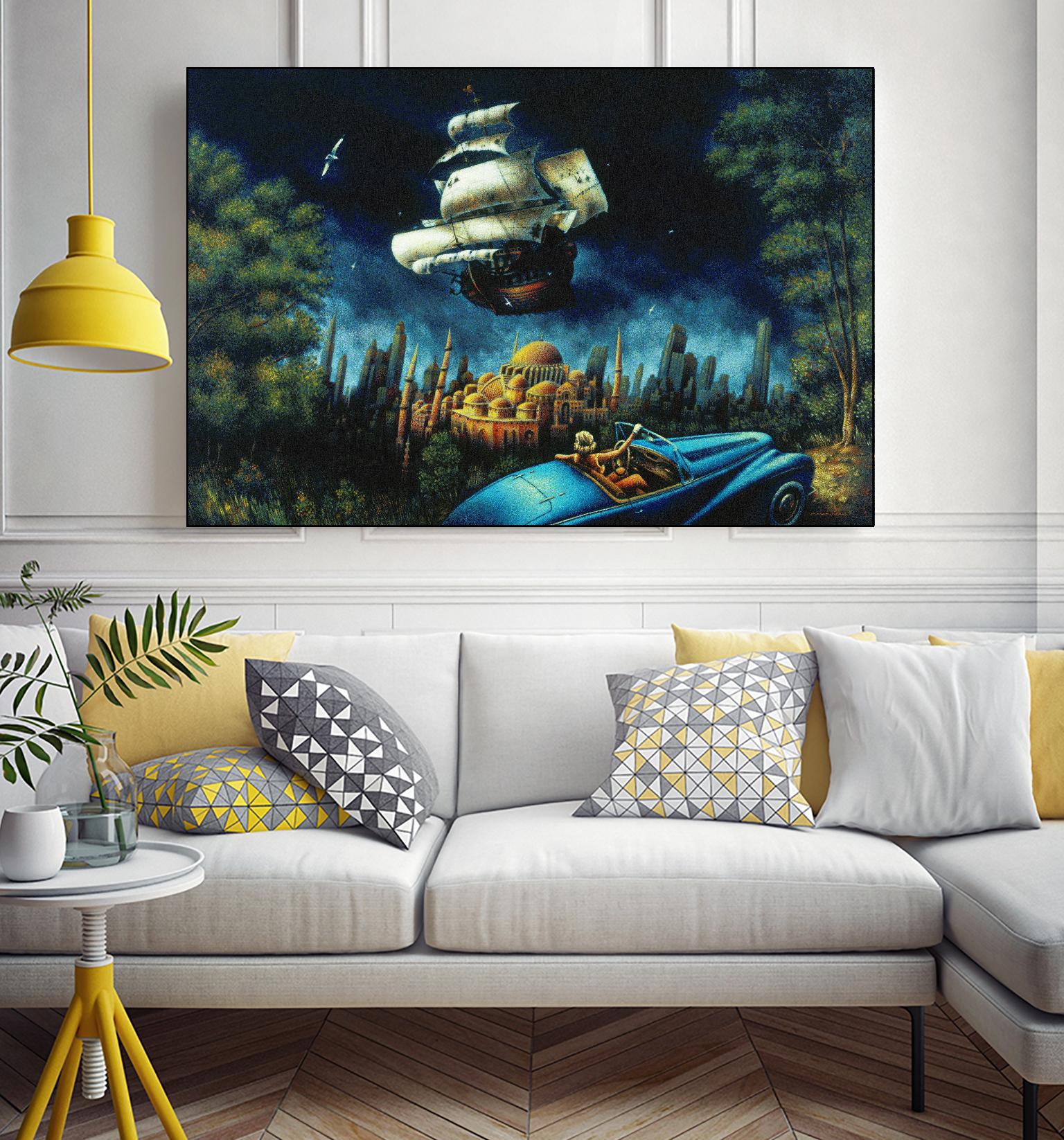 L'illusion du Mirage by Alain Cardinal on GIANT ART - beige figurative palace