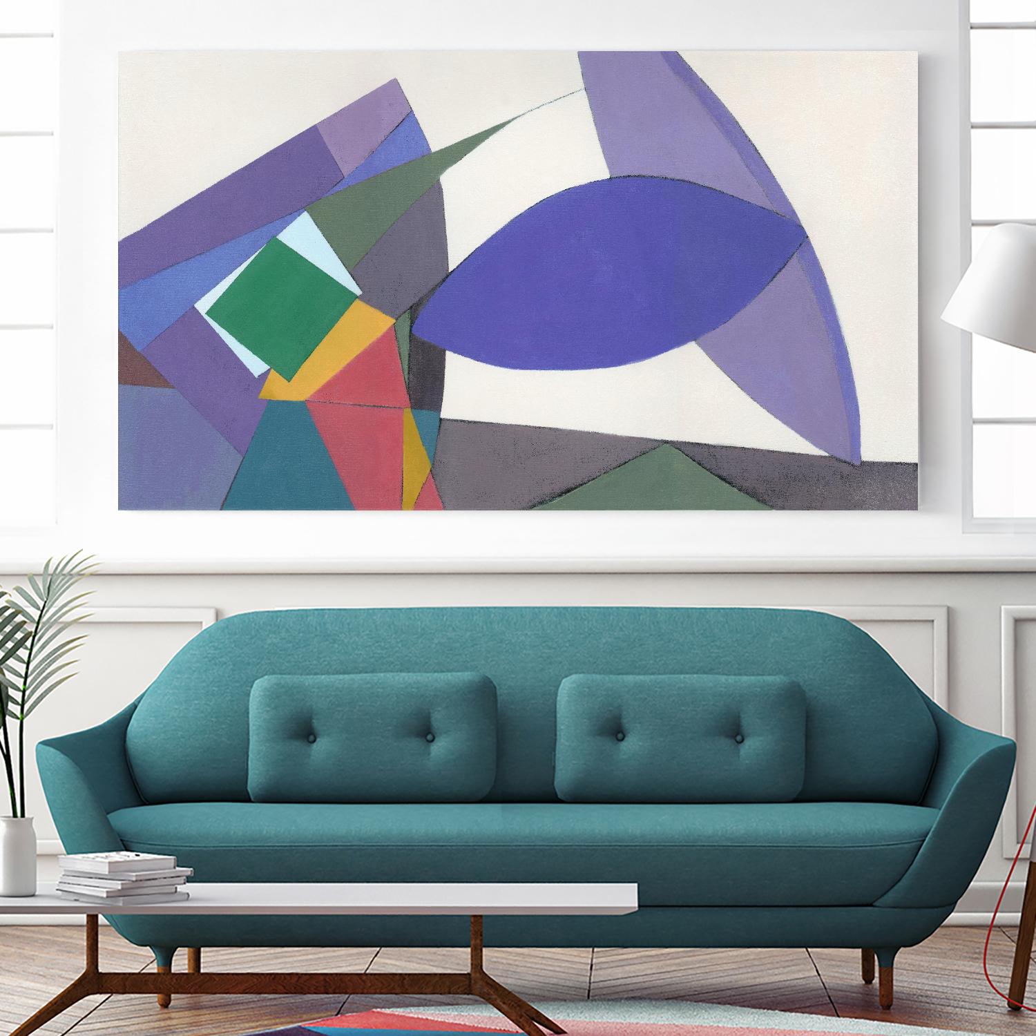 Equilibrium by Diane Lambin on GIANT ART - green shapes geometric shapes