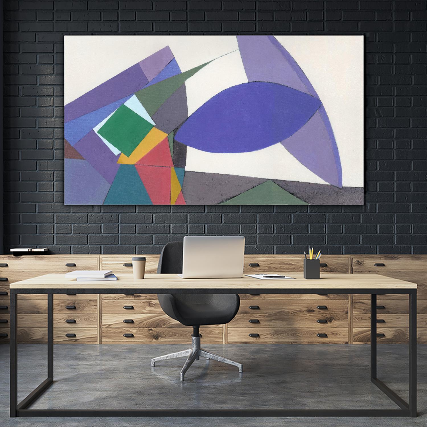 Equilibrium by Diane Lambin on GIANT ART - green shapes geometric shapes