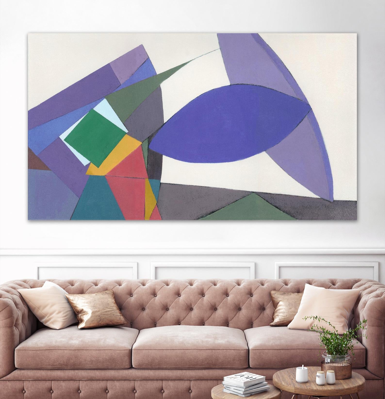 Equilibrium by Diane Lambin on GIANT ART - green shapes geometric shapes