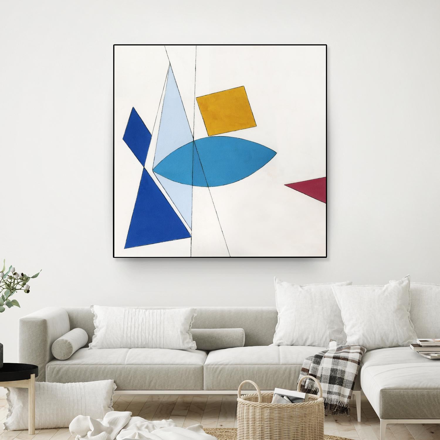 Happy by Diane Lambin on GIANT ART - white shapes triangles