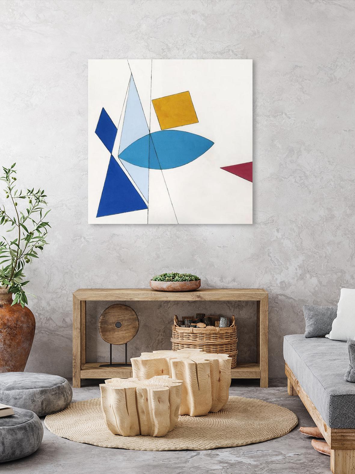 Happy by Diane Lambin on GIANT ART - white shapes triangles
