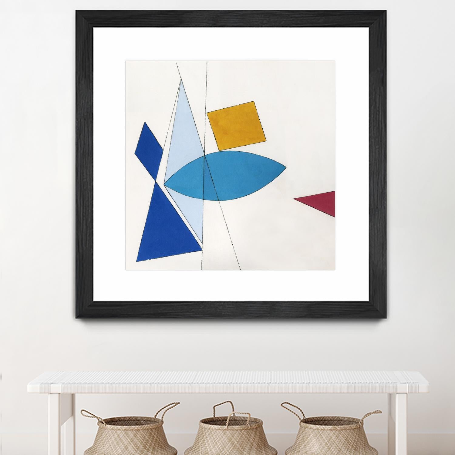 Happy by Diane Lambin on GIANT ART - white shapes triangles