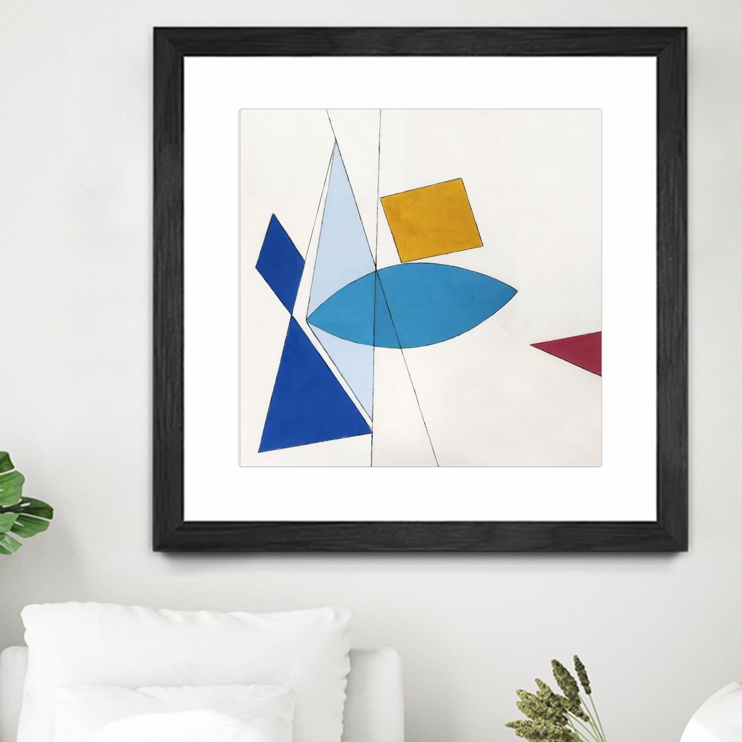 Happy by Diane Lambin on GIANT ART - white shapes triangles