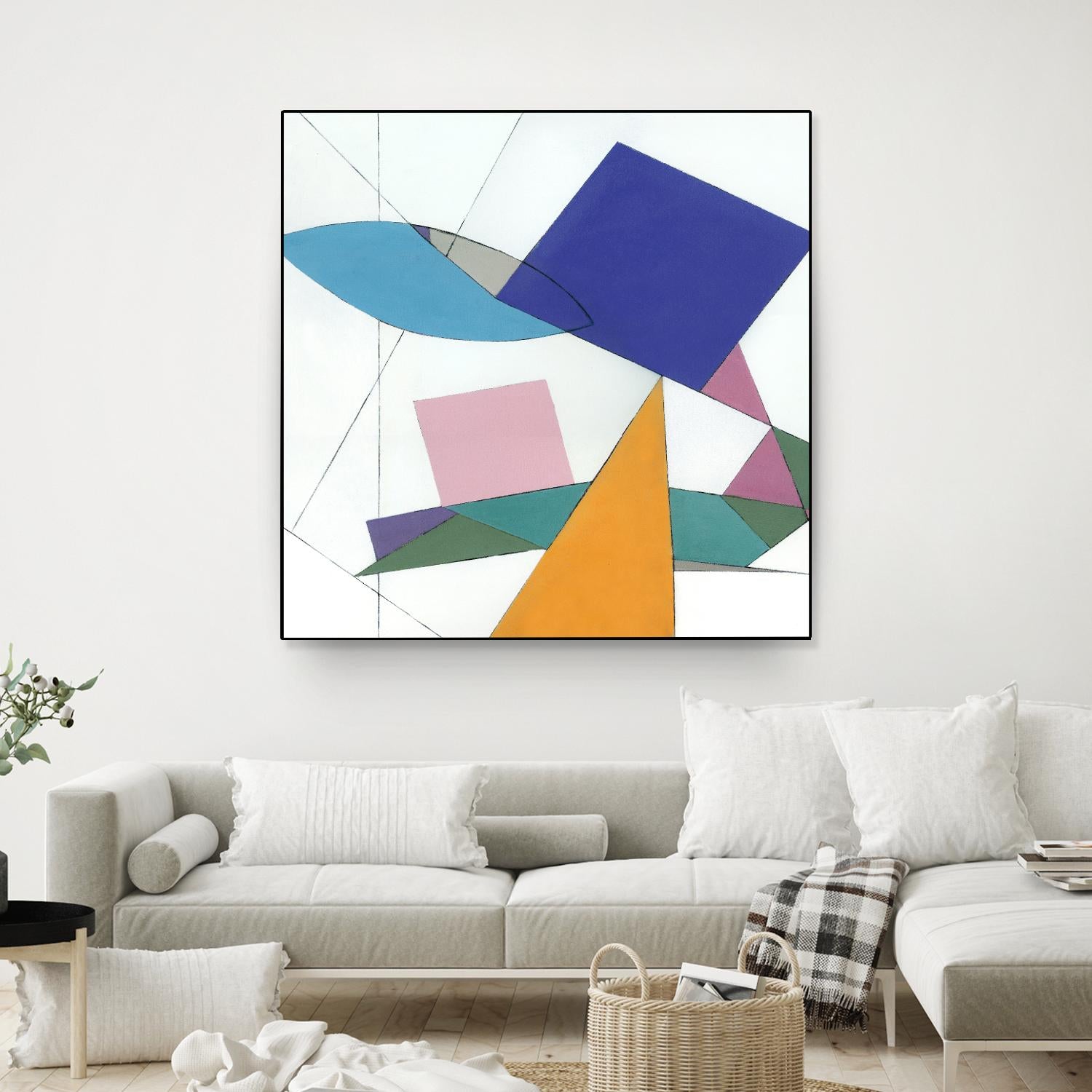 Serpentin by Diane Lambin on GIANT ART - white shapes triangles