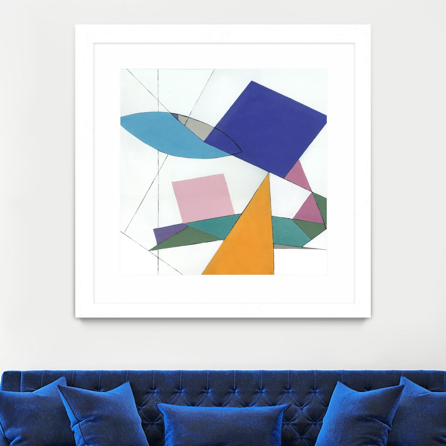 Serpentin by Diane Lambin on GIANT ART - white shapes triangles