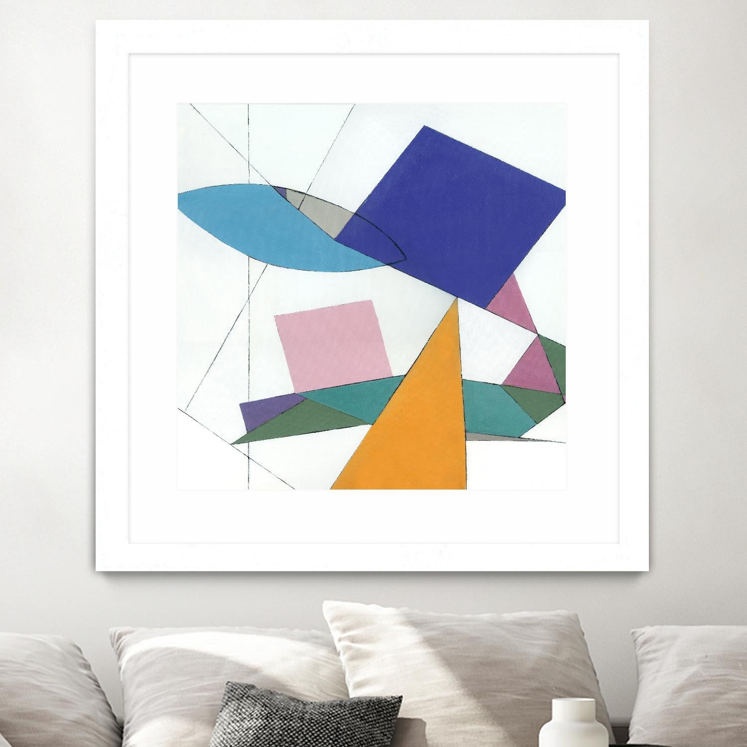 Serpentin by Diane Lambin on GIANT ART - white shapes triangles