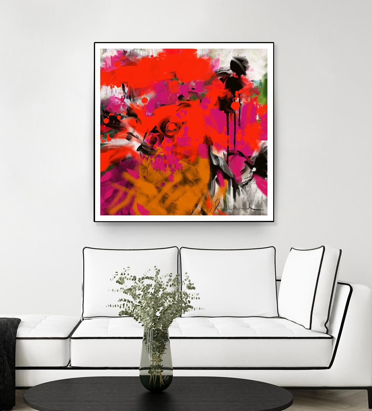 Joy by Doris Savard on GIANT ART - red digital fleurs contemporaines