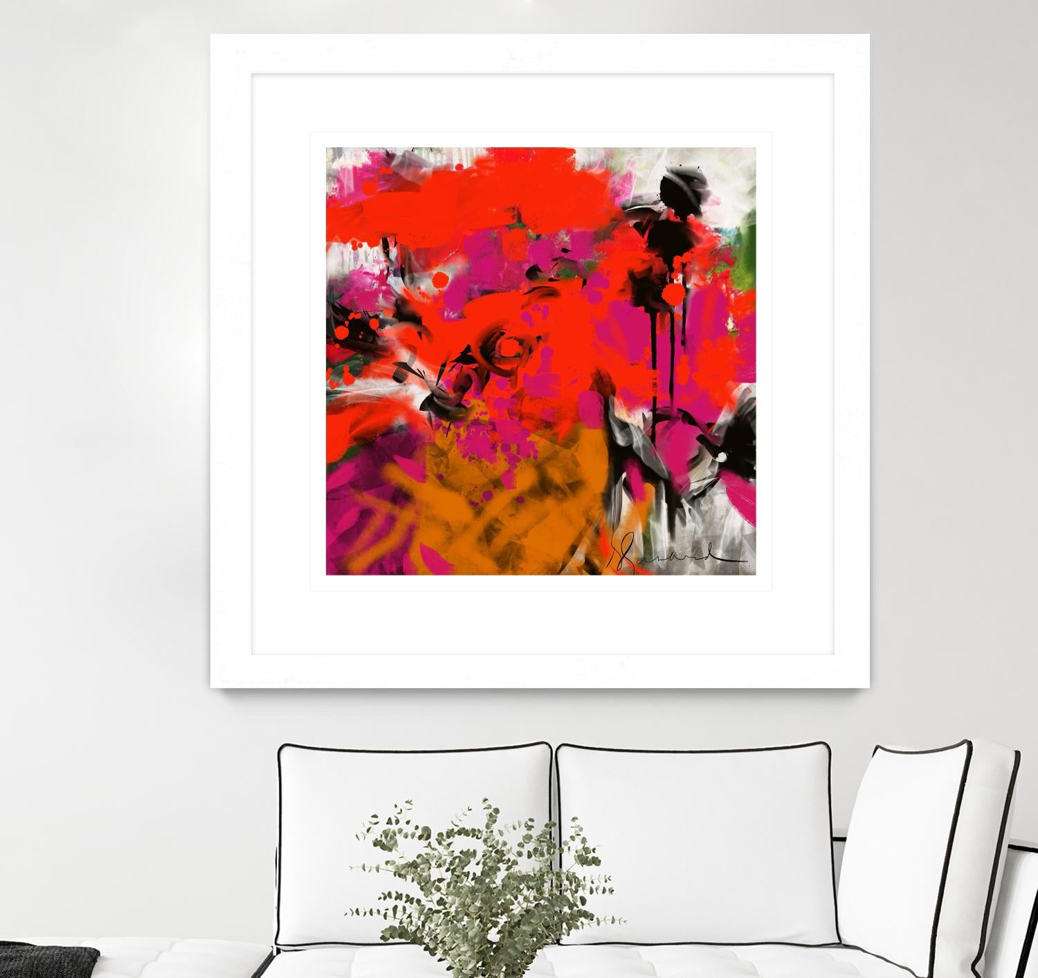 Joy by Doris Savard on GIANT ART - red digital fleurs contemporaines