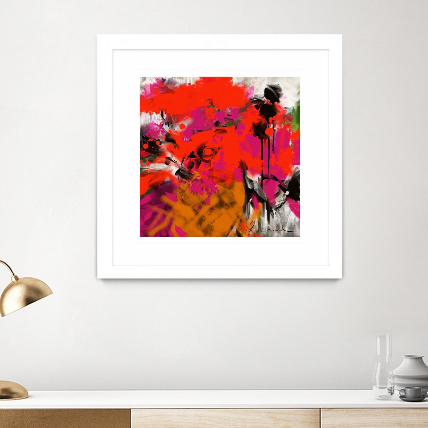 Joy by Doris Savard on GIANT ART - red digital fleurs contemporaines
