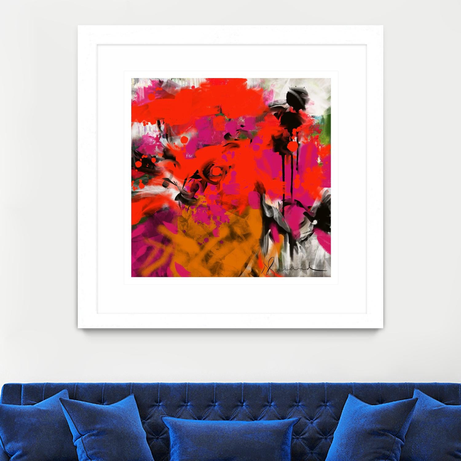 Joy by Doris Savard on GIANT ART - red digital fleurs contemporaines