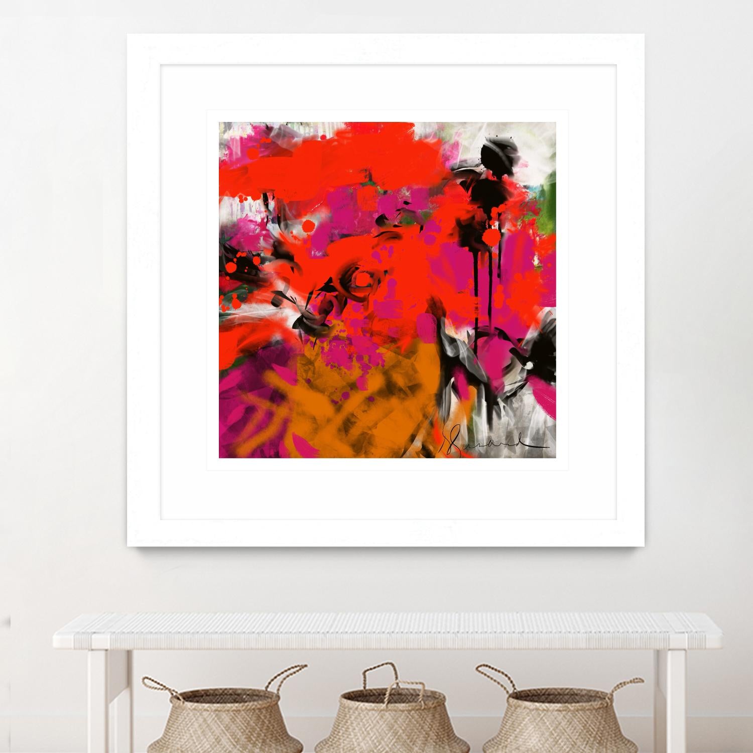 Joy by Doris Savard on GIANT ART - red digital fleurs contemporaines