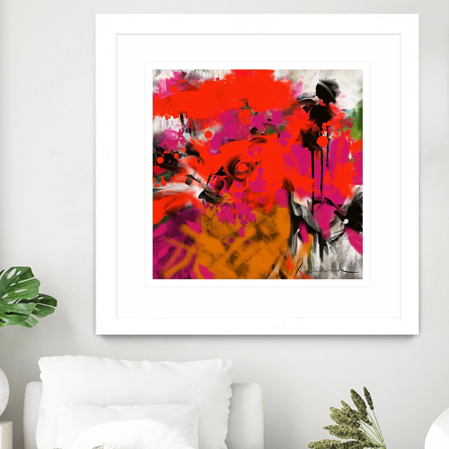 Joy by Doris Savard on GIANT ART - red digital fleurs contemporaines