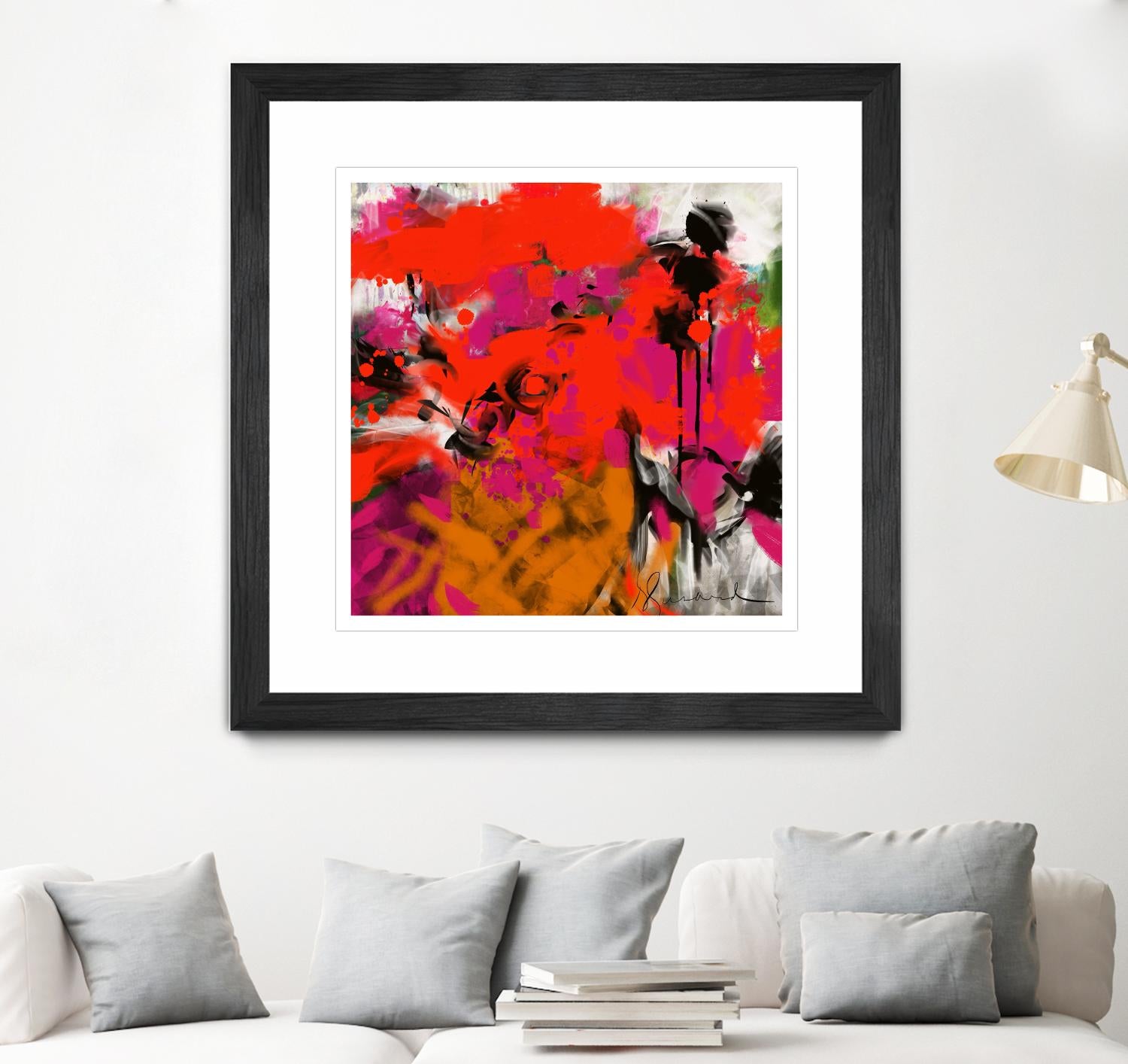 Joy by Doris Savard on GIANT ART - red digital fleurs contemporaines