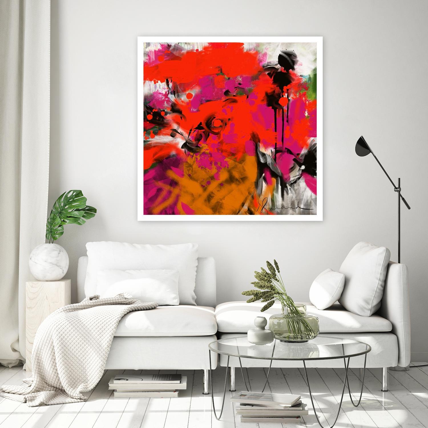 Joy by Doris Savard on GIANT ART - red digital fleurs contemporaines