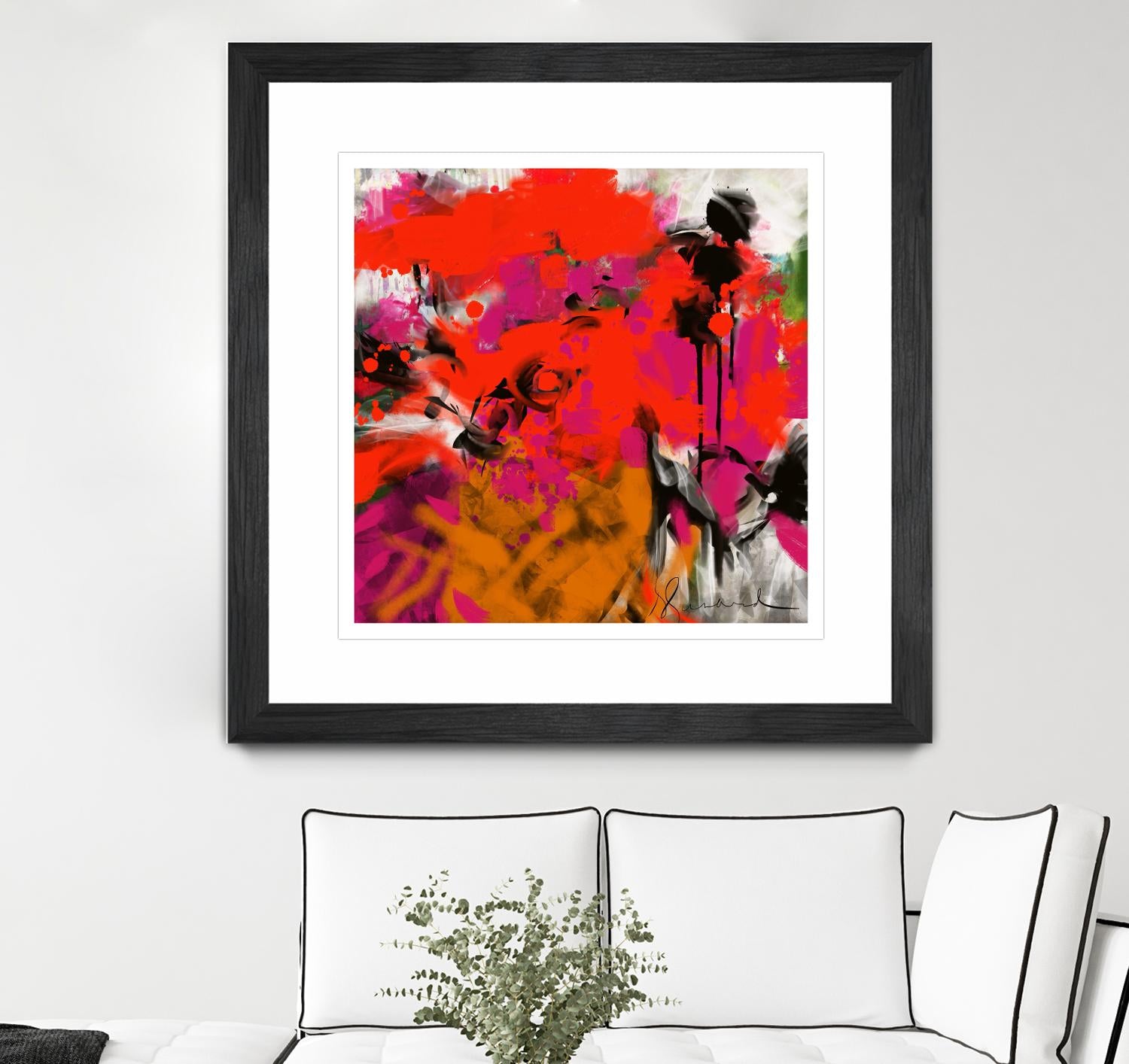 Joy by Doris Savard on GIANT ART - red digital fleurs contemporaines