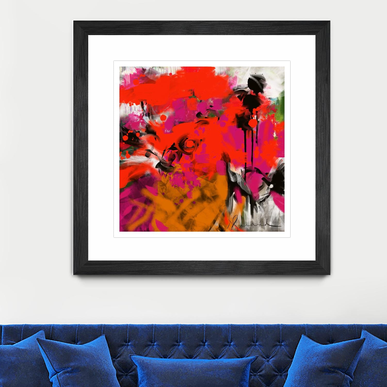 Joy by Doris Savard on GIANT ART - red digital fleurs contemporaines