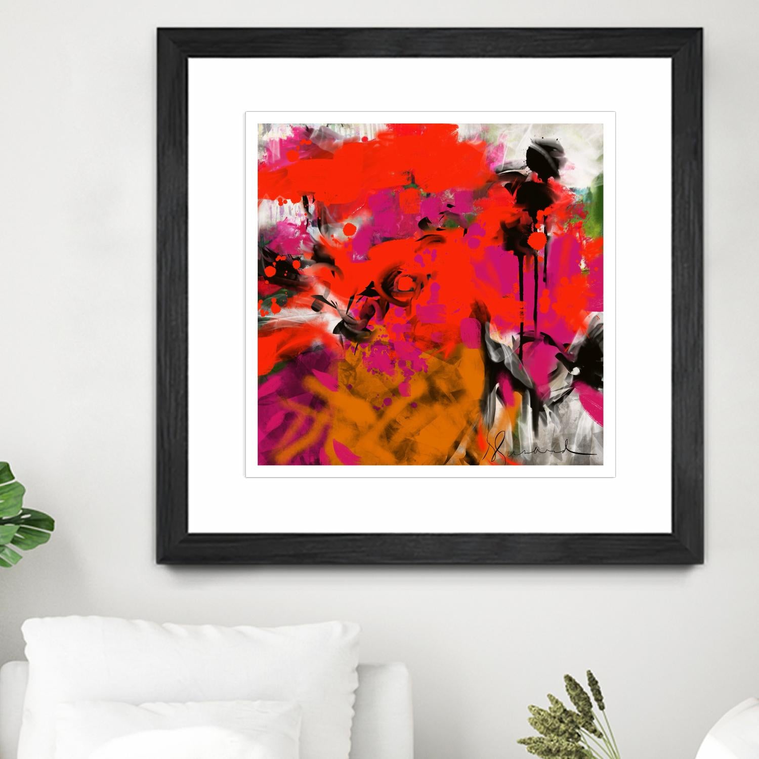 Joy by Doris Savard on GIANT ART - red digital fleurs contemporaines