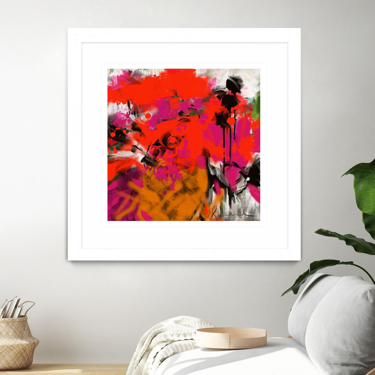 Joy by Doris Savard on GIANT ART - red digital fleurs contemporaines